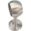FORNITURE ZAMBON SOSTEGNO CORRIMANO INOX AISI 304, CON PIASTRA A 3 FORI, PERNO DIRITTO CON ANELLO PASSANTE - MISURA 33,7