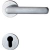 Ghidini Maniglia per porte d'ingresso NION, zama, in diverse finiture, con rosetta tonde Ø 50x5 mm e bocchetta foro CILINDRO, adatta per porte con spessore di 38-42mm (ZCS)