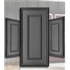 I K H E Malarka Pannelli 3D in PVC per parete - Design italiano - Classica decorazione a listelli, impermeabile, moderna rivestimento murale per soggiorno, camera da letto e corridoio (Nero TD100) - 10 pezzi