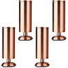 JIAOLUN123 Set di 4 Gambe per Mobili Regolabile Piedini per Mobili Cilindrici Gambe per Divani in Lega di Alluminio Metallo Gamba Mobili Piedini Sostitutive Letto Tavolo Piede con Viti(Red bronze8cm)