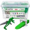 MARTEN Level UP - Set di sistema di livellamento per piastrelle - Supporto per posa con distanziatori e cunei per piastrelle - Set iniziale per un perfetto allineamento delle fughe 1-3 mm - Spessore