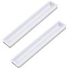 DSWZLQDXB 2 pezzi Tiretti da incasso per porta a stalla in Lega di alluminio Maniglie Bianco scorrevoli a scomparsa nascoste Pomello per cassetti,con Adesivo senza punto metallico (Length 200mm)