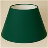 Generico 45 cm Paralume, Tessuto di Cotone con PVC Bianco, Prodotto Artigianale, per Lampada da Tavolo, Piantana (Verde Scuro)