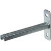 Dalsys staffa per binario, staffa a muro 27/18 argento 30cm, staffa a muro, staffa pesante in acciaio zincato, resistente alla corrosione
