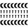 QUARKZMAN Set di 50pz Clip Girevole per Supporto Cornice con 50pz Viti, Chiusure a Bottone Girevole per Cornici Foto Chiodi Hardware per Disegno Quadri Appesi Artigianali, Nero