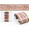 GouieRylin Carta da parati autoadesiva per bordo del bagno, impermeabile, bordi per pareti della cucina, in PVC, rimovibile, bordo delle piastrelle Phnom Penh rosa peonia 10cm X 900cm