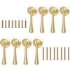 MOROBOR Maniglie a forma di lacrima per armadi, 8 pezzi in lega di zinco con maniglie a goccia in oro spazzolato solido con vite di montaggio per mobili, cassetti, ante decorative