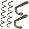 Homoyoyo 48pezzi Ganci Da Muro Vintage Appendiabiti Bronzo Per Asciugamani Chiavi e Borse Robusti e Resistente Alla Corrosione Per Cucine e Bagni