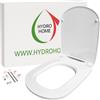 HYDRO HOME Copriwater DOLOMITE Gemma 2 Compatibile, Tavoletta Wc In Plastica Termoindurente Con Cerniere Fisse,Asse Wc Colore Bianco MADE IN ITALY