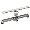 Wunderbad Canalina per doccia, 100 cm, piastrellabile, set completo 2 in 1, canalina di scarico per bagno, in acciaio inox SU 316, set completo | sifone con antiodore e filtro per capelli
