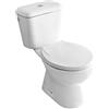 ONDÉE - Pack WC ECO con brida SV H71-4xl36x65-8cm - Vaso H38-8cm - Coperchio in ABS - Meccanismo di scarico 3/6L - Galleggiante con raccordo plastico - Alimentazione laterale reversibile