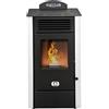 STUFE A PELLET ITALIA California 10 KW WiFi - Stufa ad Aria Ventilata Efficienza 90% Scalda 80m² Autonomia 20H Programmabile 5 Velocità e Potenze Design Compatto Garanzia 24 Mesi Bianco