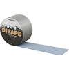 Parotec Nastro bituminoso 75mm x 10m, nastro impermeabile autoadesivo per tetto, riparazione perdite, resistenza UV, umidità, alluminio grigio RAL7044