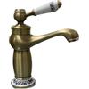BAGNOCLIC Rubinetto miscelatore per lavabo bagno vintage bronzato con dettagli in ceramica