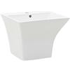 vidaXL Lavabo a Parete in Ceramica Bianco Lavandino Muro Bagno Lavabo Sanitari