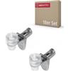 Gedotec H3108 - Supporto per mensole da cucina, in vetro, foro Ø 5 mm, in acciaio nichelato, 10 pezzi