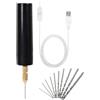 Vilgftyiet Set di mini trapano elettrico con 13 punte, mandrino da 0,7-1,2 mm, per resina, gioielli, legno, lamiere di metallo, compatibile con progetti fai da te