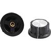 Aexit 2Pcs Grip a coste 6mm Potenziometro per alberi manopola di controllo manopola nera 45mmx20mm ID: 919656