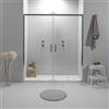 Auria Porta Doccia Nicchia Scorrevole 170 x 190 cm - Vetro Temperato 6 mm, Trasparente, Profilo Cromato, Chiusura Magnetica e Sistema Antigoccia - Facile da Installare e Pulire