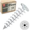 LUN FIX Tasselli per materiali isolanti, 85 mm, tasselli WDVS, piastra ø25 mm, pannelli isolanti, tasselli in schiuma rigida in poliammide, senza ponti termici, senza preforatura, per isolamento