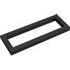 doporro Staffa Reggimensola Rettangolare 35x15 cm in Acciaio Inox Nero Supporto da Parete per Mensole Lavabi Portasciugamani Resistente e Facile da Installare -WH01