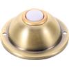 HAMPPLIES Pulsante Campanello Antico Rotondo in Ferro, Cablato, Colore Oro, per Ingresso Casa e Ufficio, Stile Vintage Decorativo