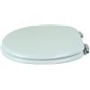 OGOMONDO Sedile Wc Copri Water Tavoletta Vaso Universale Linea Bamboo MDF Legno Pesante Cerniere Metallo Bagno (1, Colore Bianco)