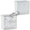 Fuchs Design Blocco di vetro base nuvola chiaro 1 lato satinato 19x19x10 cm - 4 pezzi