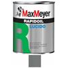 Max Meyer Rapidoil, Smalto Lucido Universale per Ferro e Legno, Resistente agli Agenti Atmosferici, Buon Potere Coprente, Multisupporto, 13-16 mq/l (Grigio Argento RAL 7001, 0,375 Litri)