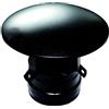 MBM Terminale cappello cinese femmina canna fumaria, tubo 80 mm in acciaio inox verniciato nero pellet
