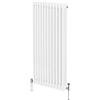 Monster Shop Radiatore Termosifone a 3 Colonne 1500 x 562mm Moderno Centralizzato Bianco in Acciaio Inox Verticale a Parete Cucina Soggiorno Bagno Kit di Fissaggio e Spazzola Inclusi