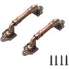 SYDARSYN 2 pezzi Antico Cancello di Legno Maniglia della Porta Lega di Zinco Maniglie per Mobili da Cucina Maniglie per Cassetti per Armadio Scorrevole Porta Maniglia per Tirare 128mm