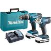 Makita DK18922A - Kit combinato G-Series agli ioni di litio, 18 V, 2 pezzi, fornito in una custodia per il trasporto