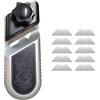Generic Pialla per smussatura del cartongesso a 45 gradi, in lega di alluminio, smussatore a V e U, strumento di taglio a 45 ° e 90 °, taglierina rapida manuale per cartongesso, con 10 lame per falegnami