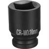 QUARKZMAN Presa Quadrata 4 Punti 1/2 Drive 20mm Presa Quadrata Metrica per Impatto CR-MO Nera Standard Presa per Ruote Presa Pneumatica per Riparazioni Auto Manutenzione Meccanica Domestico