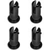 3DScube Distanziale Stapler 5mm, kit 4 pezzi, alluminio colore black (nero), blocca lastre a bandiera fino a sp. 5mm