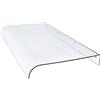 Zlovne Pensilina Tettoia per Porta e Ingresso,Tenda da Veranda Pensilina in Policarbonato Trasparente ad Arco,Garden Pensilina da Esterno for Finestra,con Accessori,62 Dimensioni (40x280cm/16x110)