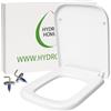 HYDRO HOME Copriwater G.S.I. Traccia Compatibile, Tavoletta Wc In Plastica Termoindurente Avvolgente Con Cerniere Regolabili,Asse Wc Colore Bianco MADE IN ITALY (CHIUSURA CLASSICA)