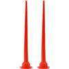 tooloflife Ugelli in Silicone 30 cm, 2 Punte a Cono in Plastica, Applicatore per Pistola per Presellatura e Calafataggio Con Punta Rossa (B)