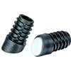 OL 4 piedini in plastica, per gambe tonde inclinate, fonoassorbenti grazie alla superficie di scorrimento in POM/PTFE.