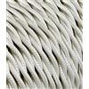 LaMorell LightDesign Cavo Elettrico Treccia/Trecciato Rivestito in Tessuto. Colore Avorio. Sezione 2x0.75 (15 Metri)