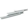 Gedotec Guide per cassetti Gedotec con meccanismo di bloccaggio - VOLLAUSZUG | 6041 | 1 coppia - guide a rulli in metallo - guide telescopiche 400 mm | sistema di guide in acciaio bianco | guide