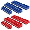 COSTWAY 6 Pezzi Set di Supporti Magnetici per Punte delle Chiavi a Bussola, Organizer per Punte con Unità da 2,5/10cm, 7,5/20cm e 2,5/10cm, Rosso SAE e Blu Metrico