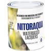 NITORLACK - Vernice ad acqua per strumenti musicali, vernice trasparente a base d'acqua, 750 ml, inodore e atossico, compatibile con pistola e pennello