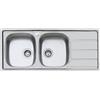 Foster S1000 116.2V.3,5.STD - Lavello in acciaio inox, 2 vasche, 360 x 400 mm, 360 x 400 mm, 8,89 cm