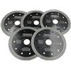 DT-DIATOOL Disco Diamantato 5 Pezzi 125 mm Lama Della Sega con Mesh Turbo per Porcellana Piastrella Marmo Ceramica Granito