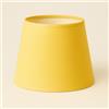 Generico 30 cm Paralume Cono, Tessuto di Cotone con PVC Bianco, Prodotto Artigianale, per Lampada da Tavolo, Piantana (Giallo)