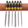 Toolstar - Set di lime sottili, 6 mini lime da 3 x 140 mm, per intaglio, utensili per modellare diamanti, metallo, legno, plastica