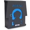 Alubox Cuccia Cassetta Postale Mia con Sportello, Multicolore, Set di 2 Pezzi