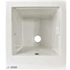 Jo-Bagno.it LAVATOIO PILOZZO 45x50 IN CERAMICA TUTTA VASCA PER TOP O MOBILE DA INCASSO O INSTALLAZIONE CON STAFFE ANCHE IN ESTERNO INCLUSO DI PILETTA IN ACCIAIO E SIFONE